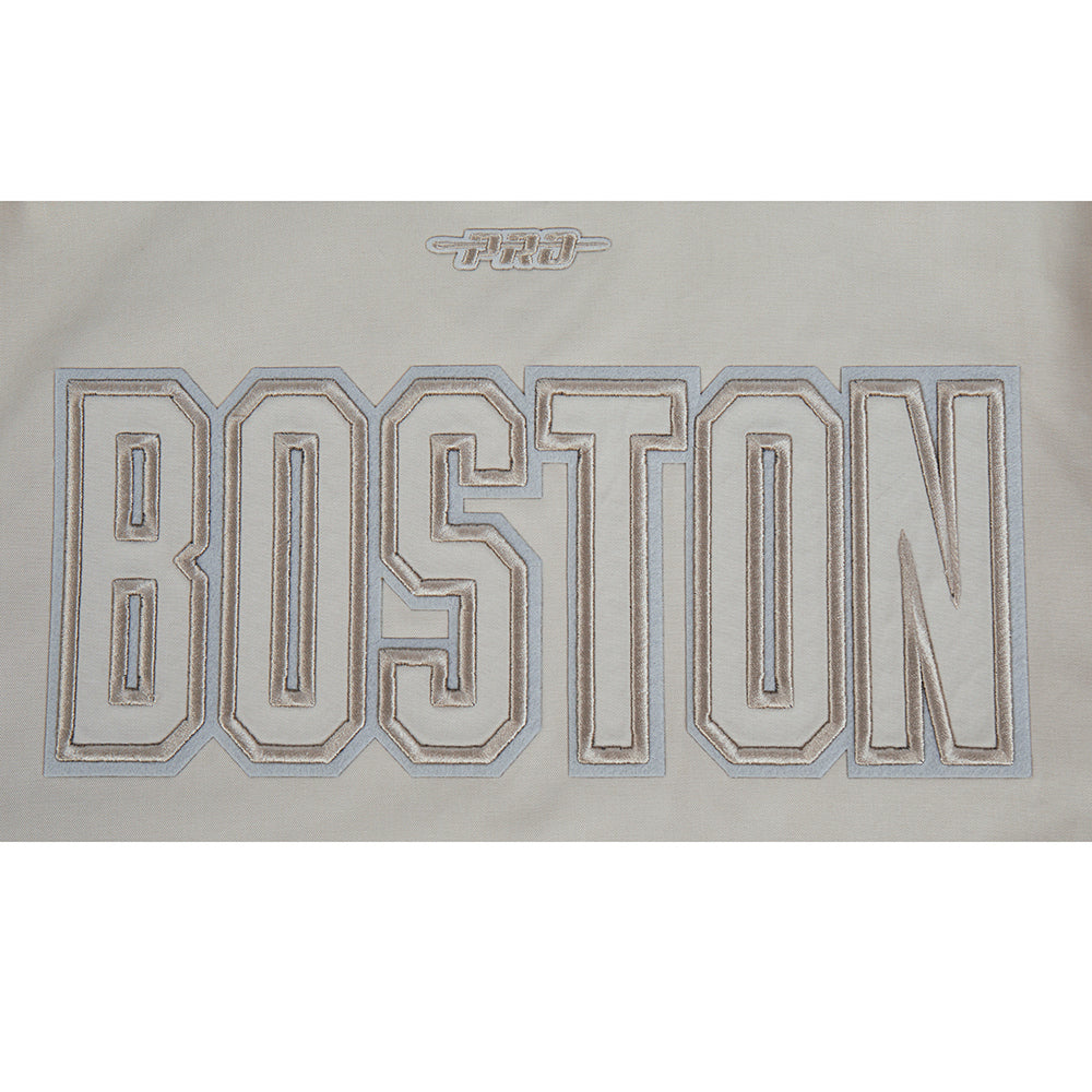 NBA BOSTON CELTICS NEUTRAL BIG BOY'S TWILL JACKET (TAUPE)