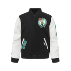 NBA BOSTON CELTICS CLASSIC BLOUSON COLLÉGIAL EN LAINE POUR GARÇON JUNIOR (NOIR/BLANC)