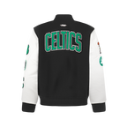 NBA BOSTON CELTICS CLASSIC BLOUSON COLLÉGIAL EN LAINE POUR GARÇON JUNIOR (NOIR/BLANC)