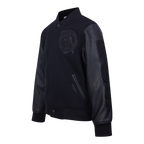 NBA BOSTON CELTICS TRIPLE BLACK BIG BOY'S WOOL VARSITY JACKET (JET BLACK)