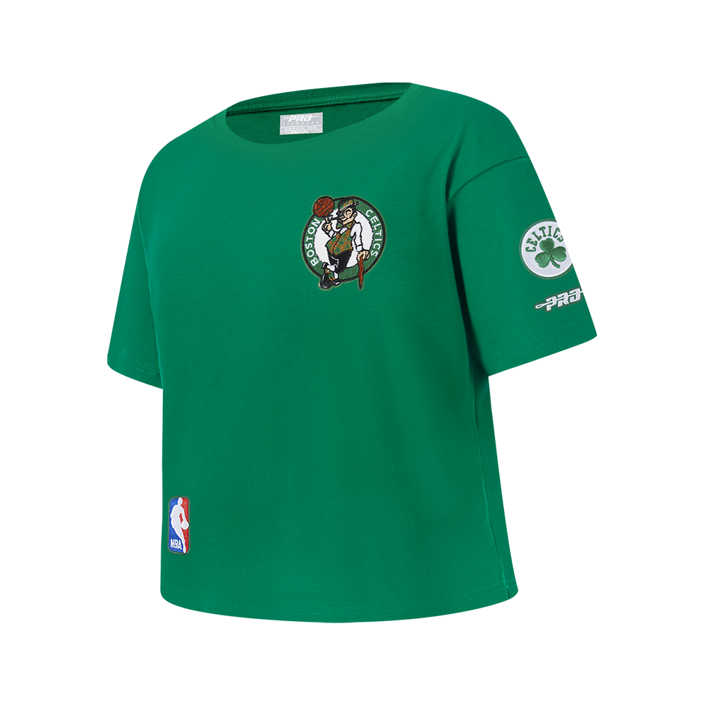NBA BOSTON CELTICS CLASSIC T-SHIRT À MANCHES COURTES ET À COUPE CARRÉE POUR FILLE JUNIOR (VERT KELLY)