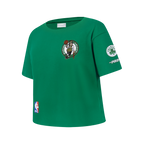 NBA BOSTON CELTICS CLASSIC T-SHIRT À MANCHES COURTES ET À COUPE CARRÉE POUR FILLE JUNIOR (VERT KELLY)