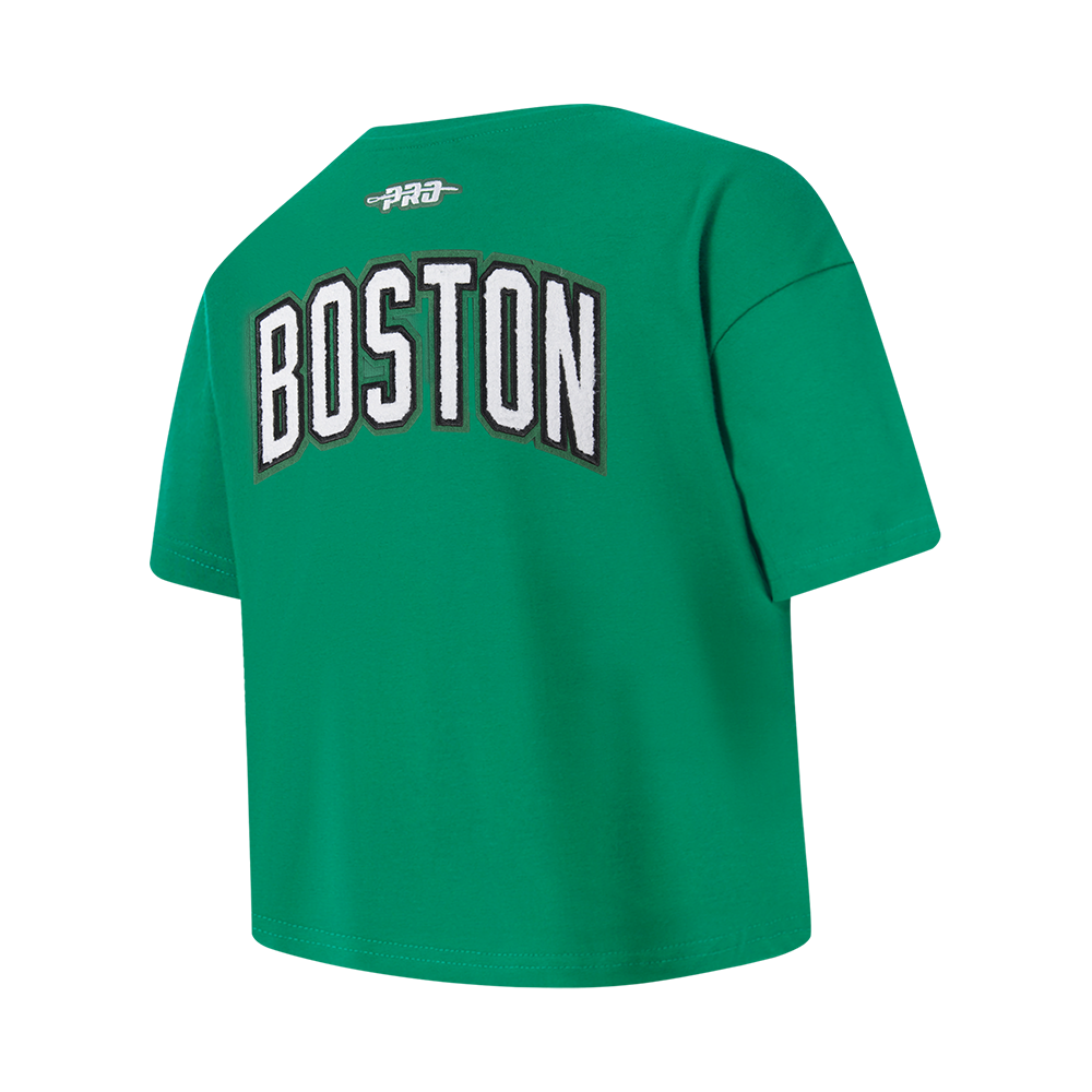 NBA BOSTON CELTICS CLASSIC T-SHIRT À MANCHES COURTES ET À COUPE CARRÉE POUR FILLE JUNIOR (VERT KELLY)