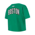 NBA BOSTON CELTICS CLASSIC T-SHIRT À MANCHES COURTES ET À COUPE CARRÉE POUR FILLE JUNIOR (VERT KELLY)