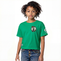 NBA BOSTON CELTICS CLASSIC T-SHIRT À MANCHES COURTES ET À COUPE CARRÉE POUR FILLE JUNIOR (VERT KELLY)