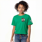 NBA BOSTON CELTICS CLASSIC T-SHIRT À MANCHES COURTES ET À COUPE CARRÉE POUR FILLE JUNIOR (VERT KELLY)