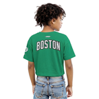 NBA BOSTON CELTICS CLASSIC T-SHIRT À MANCHES COURTES ET À COUPE CARRÉE POUR FILLE JUNIOR (VERT KELLY)