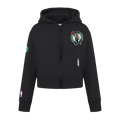 NBA BOSTON CELTICS CLASSIC BIG GIRL'S FLC FZ HOODIE (BLACK)