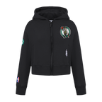 NBA BOSTON CELTICS CLASSIC BIG GIRL'S FLC FZ HOODIE (BLACK)