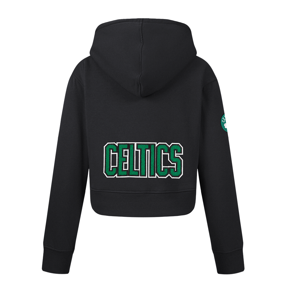 NBA BOSTON CELTICS CLASSIC BIG GIRL'S FLC FZ HOODIE (BLACK)