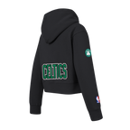 NBA BOSTON CELTICS CLASSIC BIG GIRL'S FLC FZ HOODIE (BLACK)