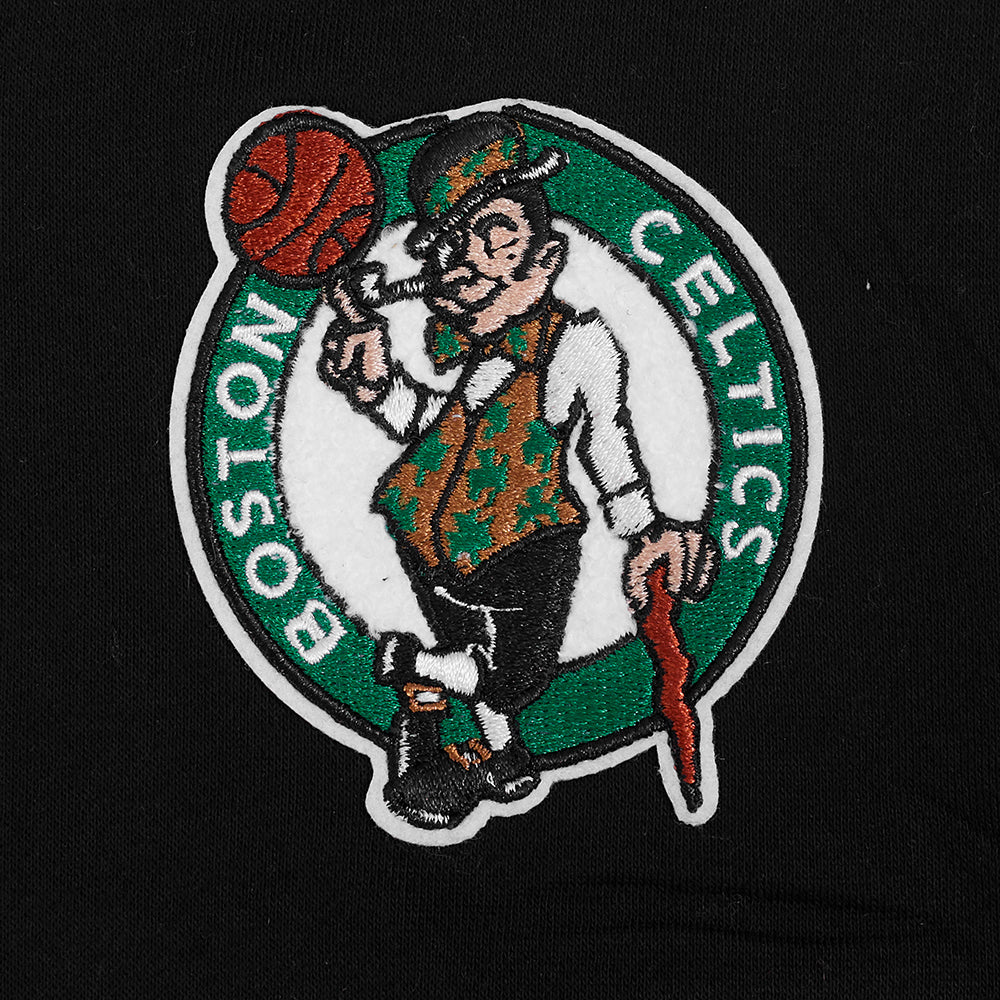 NBA BOSTON CELTICS CLASSIC BIG GIRL'S FLC FZ HOODIE (BLACK)