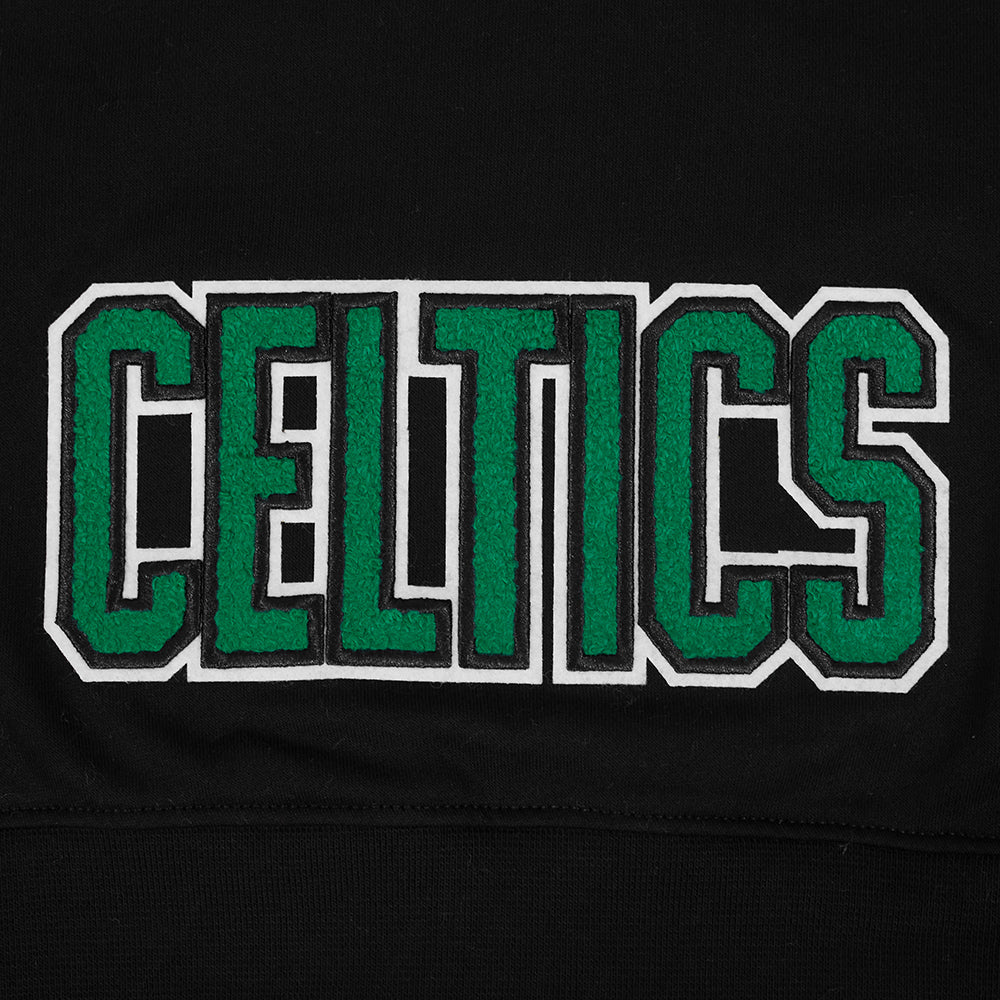 NBA BOSTON CELTICS CLASSIC BIG GIRL'S FLC FZ HOODIE (BLACK)