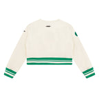 NBA BOSTON CELTICS RETRO CLASSIC BIG GIRL'S RIB FLC CREWNECK (EGGSHELL/ KELLY GREEN)