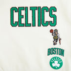NBA BOSTON CELTICS RETRO CLASSIC BIG GIRL'S RIB FLC CREWNECK (EGGSHELL/ KELLY GREEN)