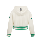 NBA BOSTON CELTICS RETRO CLASSIC CHANDAIL À CAPUCHON EN MOLLETON CÔTELÉ POUR FILLE JUNIOR (COQUILLE D'ŒUF/VERT KELLY)