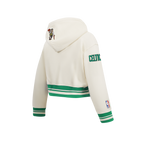 NBA BOSTON CELTICS RETRO CLASSIC CHANDAIL À CAPUCHON EN MOLLETON CÔTELÉ POUR FILLE JUNIOR (COQUILLE D'ŒUF/VERT KELLY)