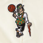 NBA BOSTON CELTICS RETRO CLASSIC CHANDAIL À CAPUCHON EN MOLLETON CÔTELÉ POUR FILLE JUNIOR (COQUILLE D'ŒUF/VERT KELLY)