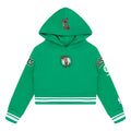 NBA BOSTON CELTICS RETRO CLASSIC CHANDAIL À CAPUCHON EN MOLLETON CÔTELÉ POUR FILLE JUNIOR (VERT KELLY)