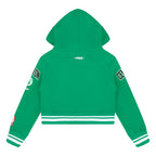 NBA BOSTON CELTICS RETRO CLASSIC CHANDAIL À CAPUCHON EN MOLLETON CÔTELÉ POUR FILLE JUNIOR (VERT KELLY)