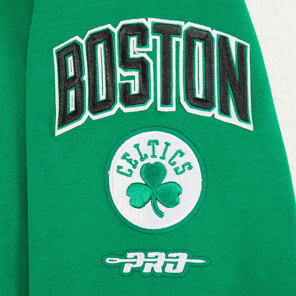 NBA BOSTON CELTICS RETRO CLASSIC CHANDAIL À CAPUCHON EN MOLLETON CÔTELÉ POUR FILLE JUNIOR (VERT KELLY)