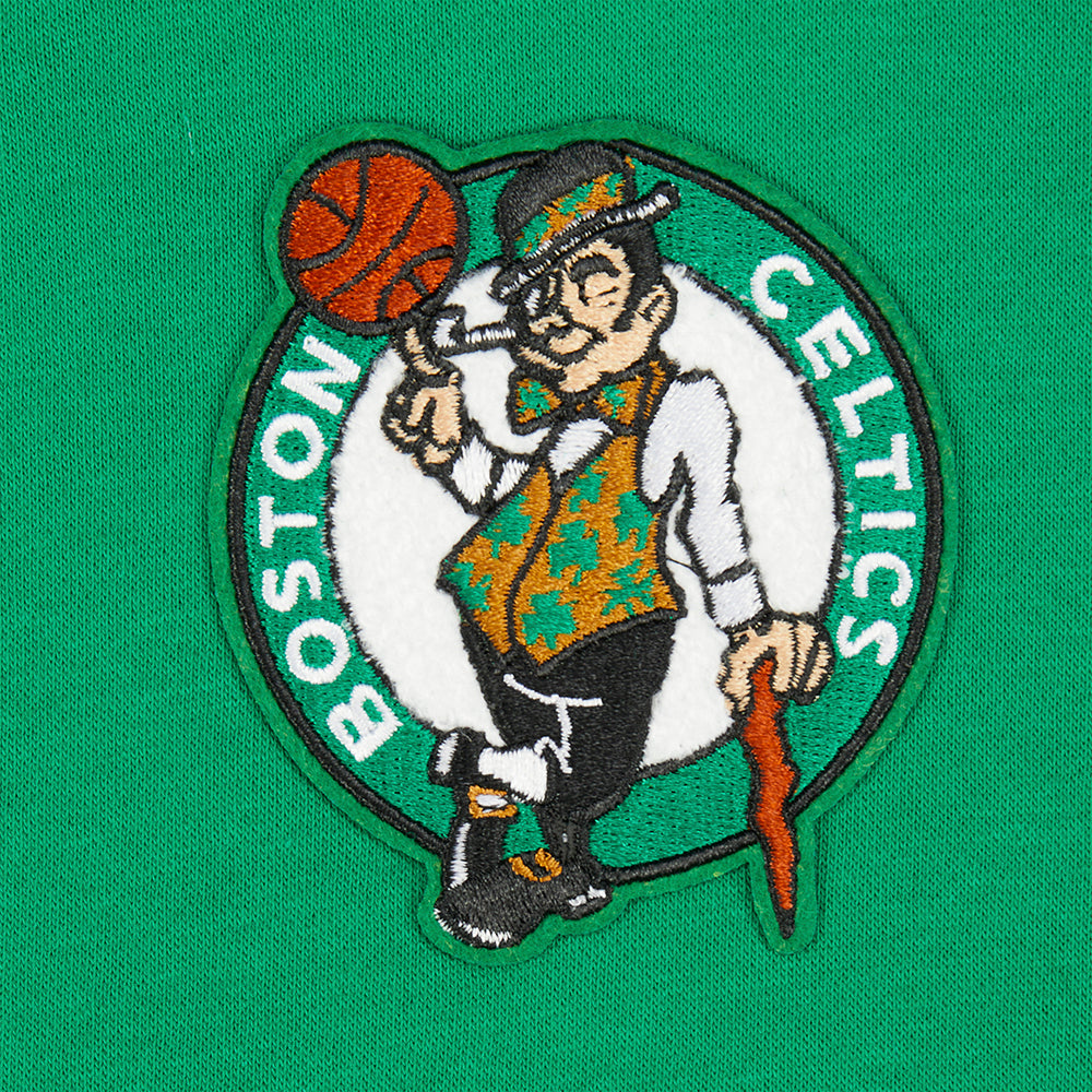 NBA BOSTON CELTICS RETRO CLASSIC CHANDAIL À CAPUCHON EN MOLLETON CÔTELÉ POUR FILLE JUNIOR (VERT KELLY)
