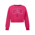 NBA BOSTON CELTICS TRIPLE PINK BIG GIRL'S FLC CREWNECK (BEETROOT PURPLE)