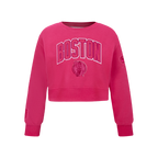 NBA BOSTON CELTICS TRIPLE PINK BIG GIRL'S FLC CREWNECK (BEETROOT PURPLE)