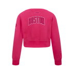 NBA BOSTON CELTICS TRIPLE PINK BIG GIRL'S FLC CREWNECK (BEETROOT PURPLE)