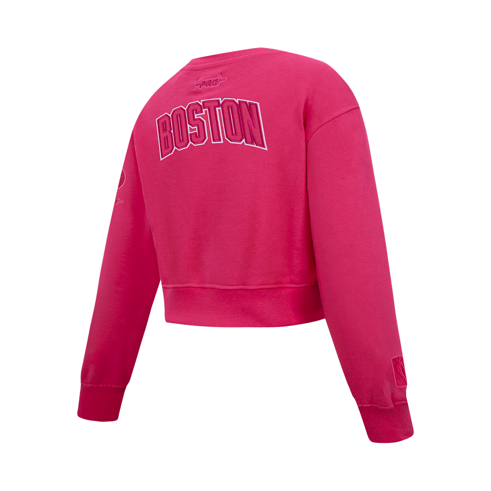 NBA BOSTON CELTICS TRIPLE PINK BIG GIRL'S FLC CREWNECK (BEETROOT PURPLE)