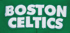 NBA BOSTON CELTICS SCRIPT TAIL WOMEN'S RIB FLEECE CROPPED PULLOVER HOODIE (KELLY GREEN)
