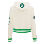 NBA BOSTON CELTICS RETRO CLASSICS CHANDAIL À CAPUCHON COURT POUR FEMME (COQUILLE D'ŒUF/VERT KELLY)