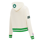 NBA BOSTON CELTICS RETRO CLASSICS CHANDAIL À CAPUCHON COURT POUR FEMME (COQUILLE D'ŒUF/VERT KELLY)