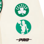 NBA BOSTON CELTICS RETRO CLASSICS CHANDAIL À CAPUCHON COURT POUR FEMME (COQUILLE D'ŒUF/VERT KELLY)