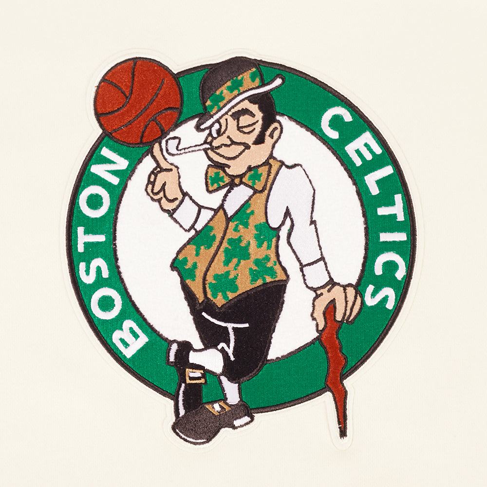 NBA BOSTON CELTICS RETRO CLASSICS CHANDAIL À CAPUCHON COURT POUR FEMME (COQUILLE D'ŒUF/VERT KELLY)