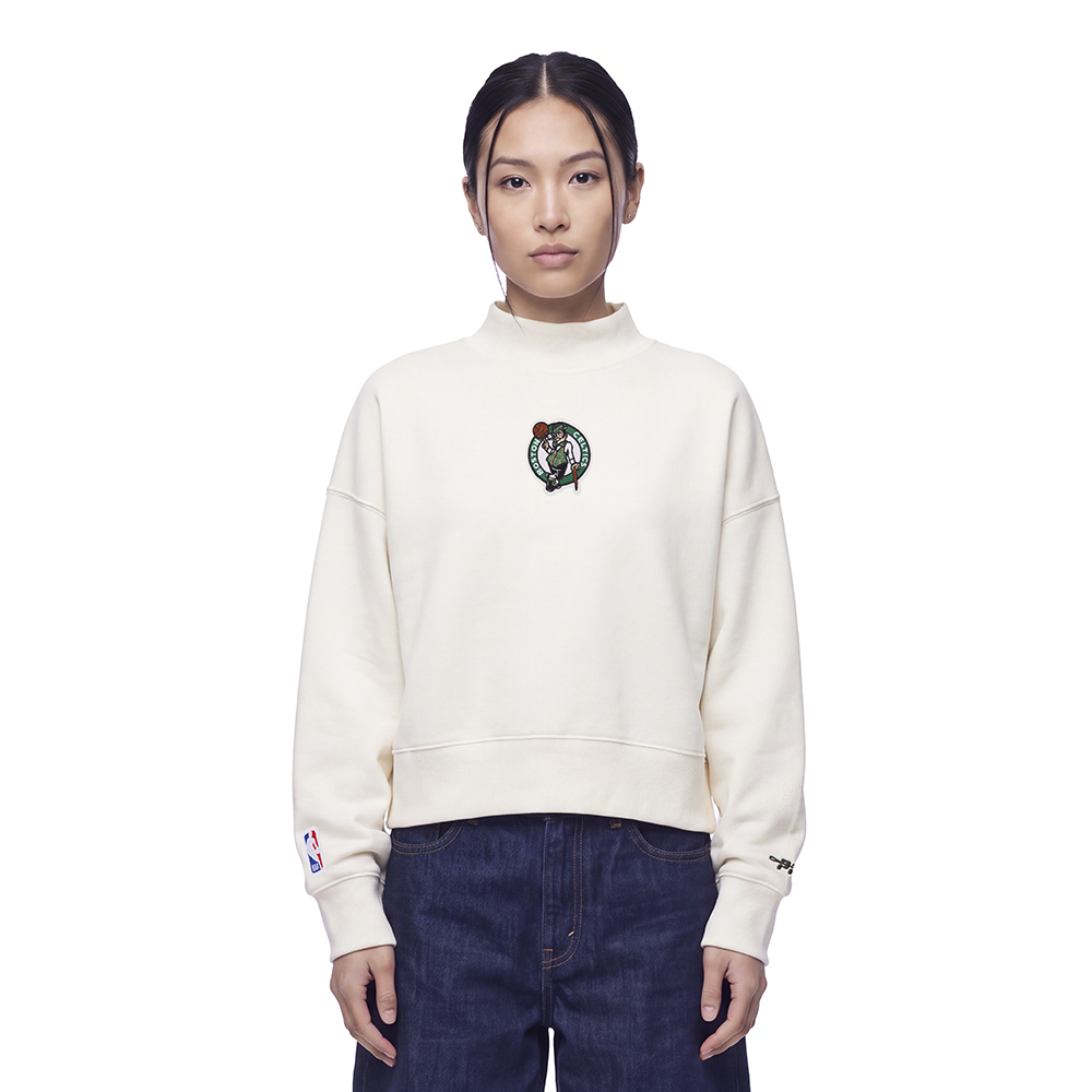 NBA BOSTON CELTICS CLASSIC ICON WOMEN'S SWEATSHIRT (EGGSHELL)