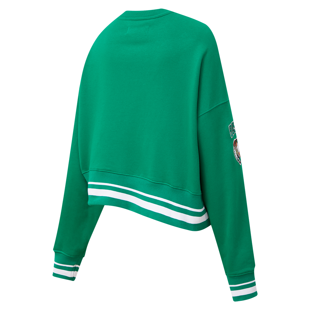 NBA BOSTON CELTICS MASHUP WOMEN'S RIB CREWNECK (KELLY GREEN)