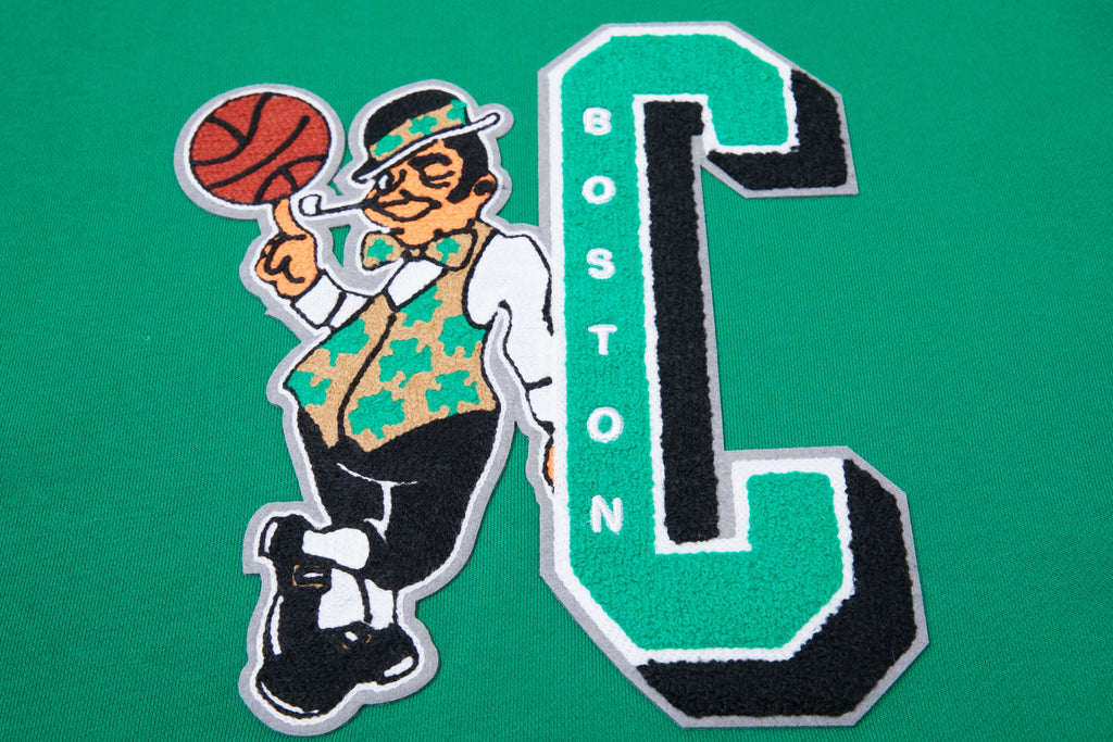 NBA BOSTON CELTICS MASHUP WOMEN'S RIB CREWNECK (KELLY GREEN)