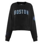 NBA BOSTON CELTICS VARSITY BLUES WOMEN'S CREWNECK (BLACK)