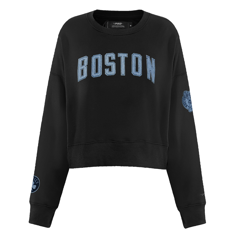 NBA BOSTON CELTICS VARSITY BLUES WOMEN'S CREWNECK (BLACK)