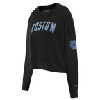 NBA BOSTON CELTICS VARSITY BLUES WOMEN'S CREWNECK (BLACK)
