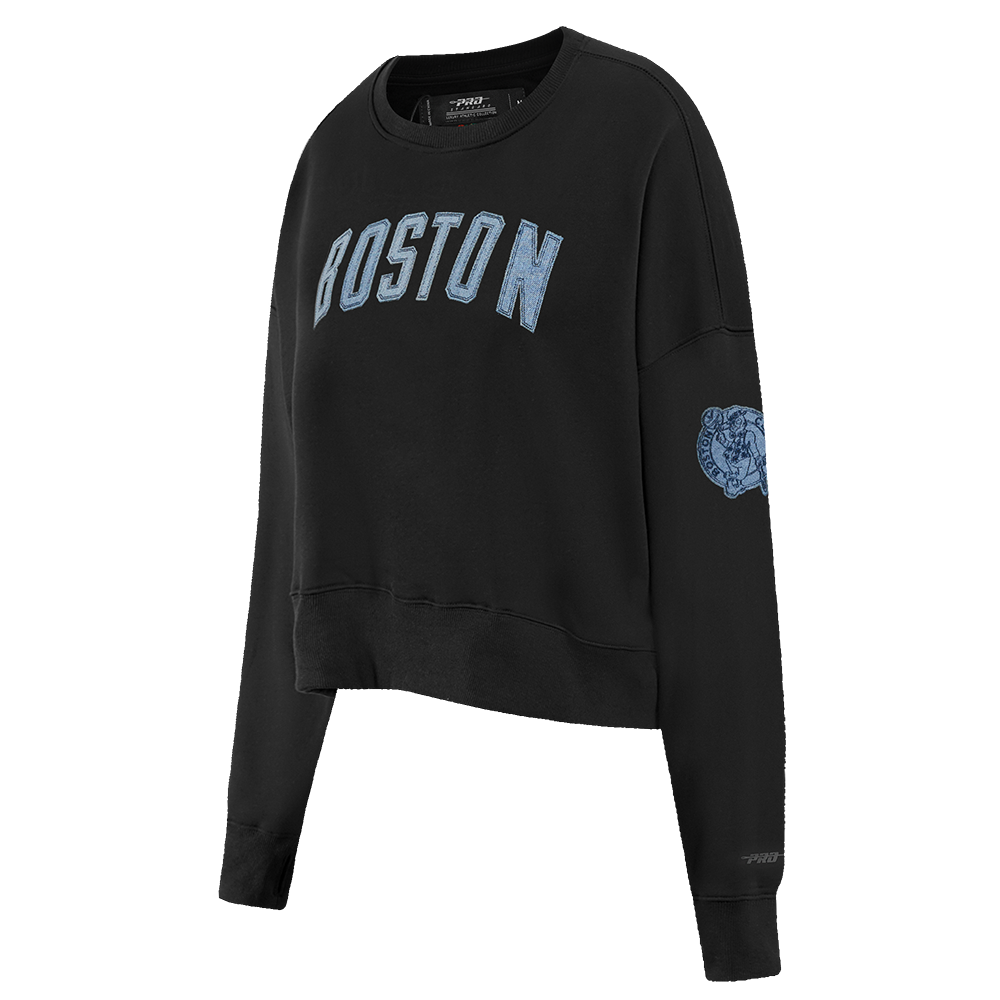 NBA BOSTON CELTICS VARSITY BLUES WOMEN'S CREWNECK (BLACK)
