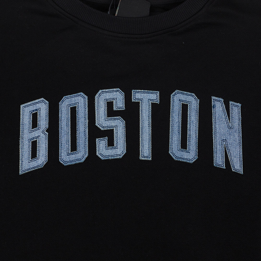 NBA BOSTON CELTICS VARSITY BLUES WOMEN'S CREWNECK (BLACK)