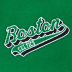 NBA BOSTON CELTICS SCRIPT TAIL WOMEN'S WOOL VARSITY JACKET (KELLY GREEN/ WHITE)