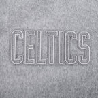 NBA BOSTON CELTICS REVERSE FRENCH TERRY WOMEN'S WOOL VARSITY JACKET (BLACK/GRAY/EGGSHELL)