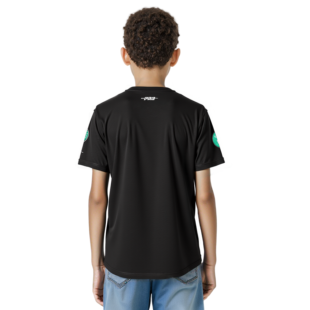 NBA BOSTON CELTICS CLASSIC LITTLE BOYS SHORT SLEEVE TEE (BLACK)