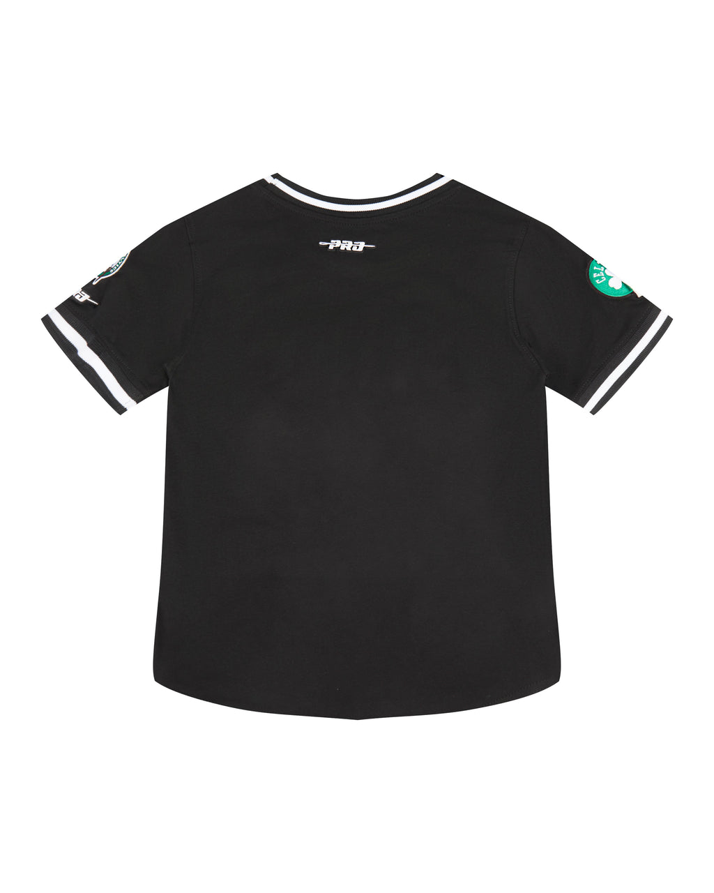 NBA BOSTON CELTICS CLASSIC T-SHIRT CÔTELÉ RAYÉ À MANCHES COURTES POUR GARÇON ENFANT (NOIR)
