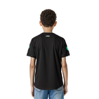 NBA BOSTON CELTICS CLASSIC T-SHIRT CÔTELÉ RAYÉ À MANCHES COURTES POUR GARÇON ENFANT (NOIR)