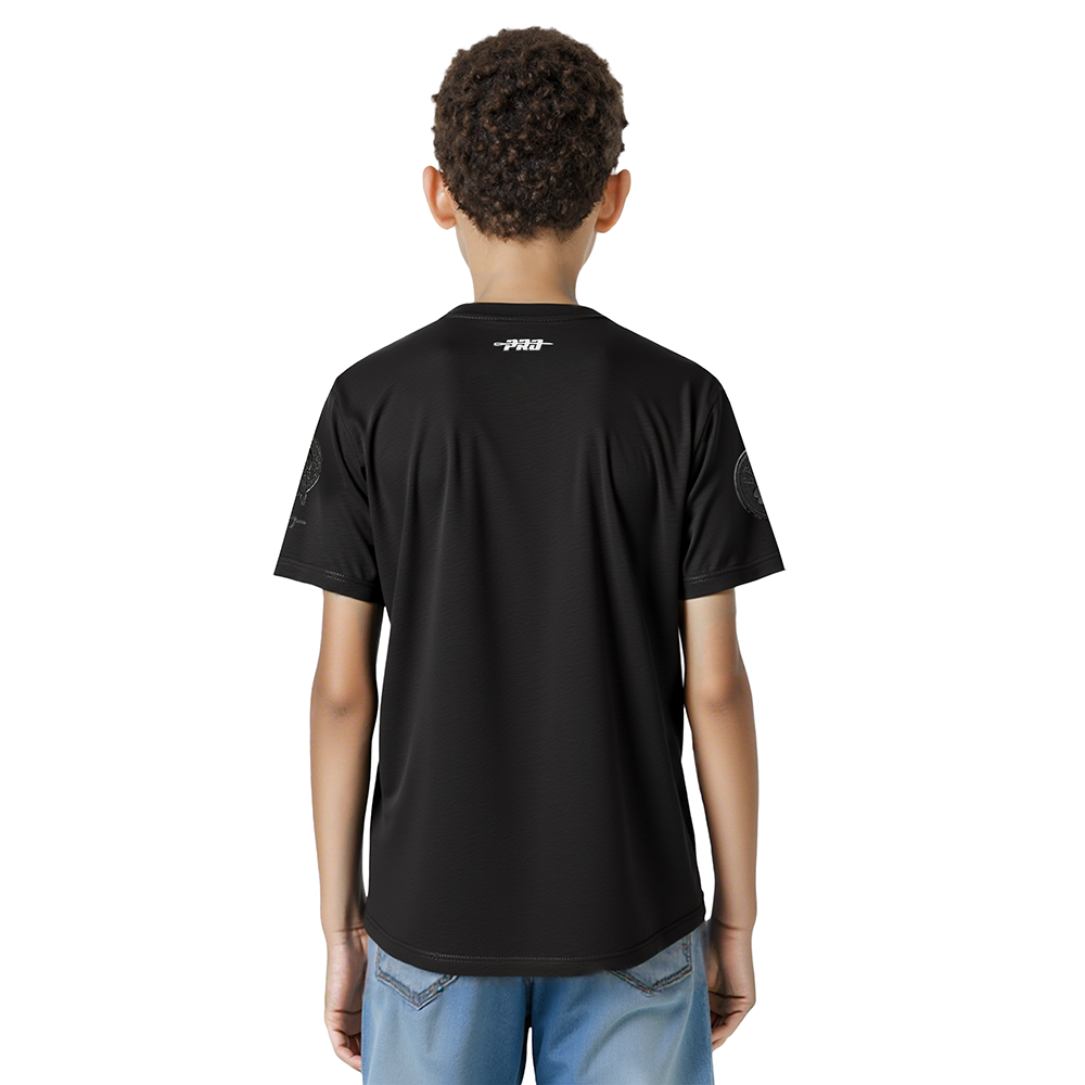 NBA BOSTON CELTICS TRIPLE BLACK LITTLE BOYS SHORT SLEEVE TEE (BLACK)