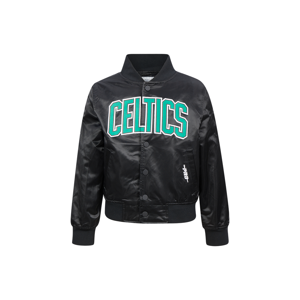 NBA BOSTON CELTICS CLASSIC BLOUSON EN SATIN POUR GARÇON ENFANT (NOIR)